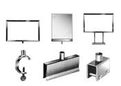 Metal Sign Holders ,Clamps , Stems & Suspension Hooks