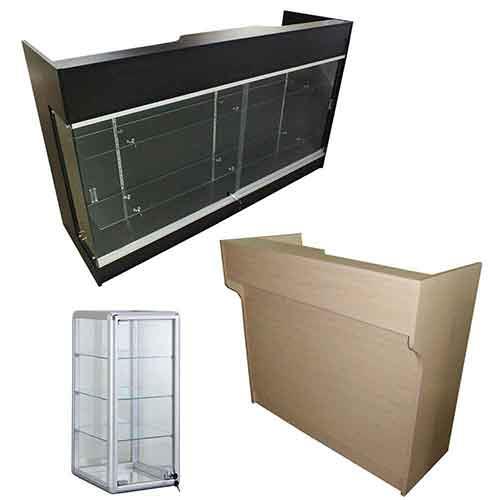 Showcases, Tables, Baskets, Shirt Cubes,Shelving Racks