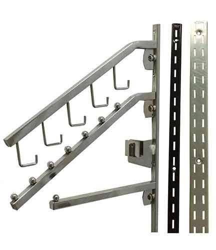 Wall Systems, Slotted Standards , Brackets, Shelving &Tubing