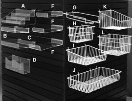 Slat Wall Acrylic and Metal Displays