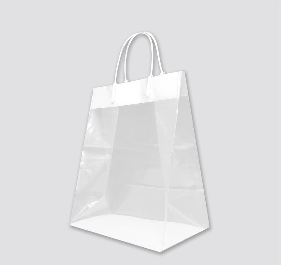 Small Clear Plastic Loop Shopping Bag | American Hanger & Fixture