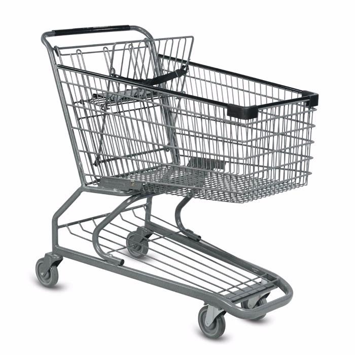Standard Medium Size Metal Shopping Cart American Hanger & Fixture