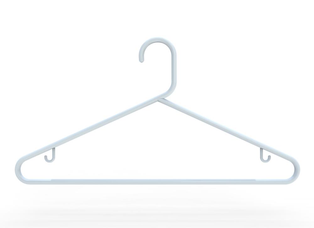 National Hanger Company  White Plastic Tubular Hanger - 17